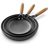 Image 1 : Imarku Cast Iron Honeycomb Nonstick Skillet Set