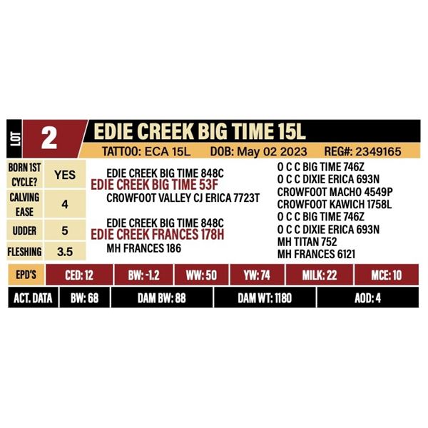 EDIE CREEK BIG TIME 15L