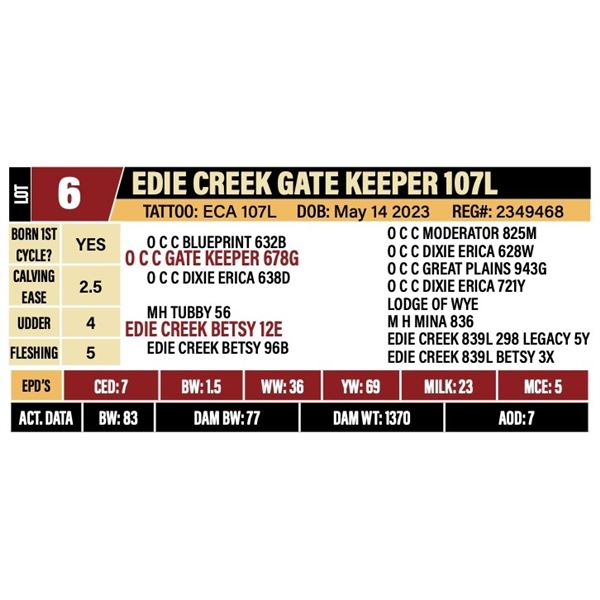 EDIE CREEK GATE KEEPER 107L