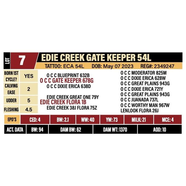 EDIE CREEK GATE KEEPER 54L