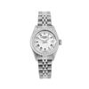 Image 2 : Rolex Ladies Stainless Steel Quickset White Roman Engine Turn Bezel Date Watch W
