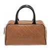 Image 1 : Chanel Brown Black Quilted Caviar Mini Boston Bowler Bag