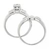 Image 8 : Vintage 14K Gold 0.50 ctw Emerald Cut Diamond Engagement Ring Matching Band Set
