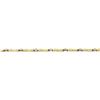 Image 1 : 14k TT Gold 0.25 ctw Bezel Set Diamond w/ Twisted Polished Link 7" Chain Bracele