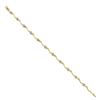 Image 4 : 14k TT Gold 0.25 ctw Bezel Set Diamond w/ Twisted Polished Link 7" Chain Bracele
