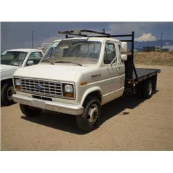 FORD ECONOLINE 350 FLATBED TRUCK, s/n 1FDKE37L9GHA18709: