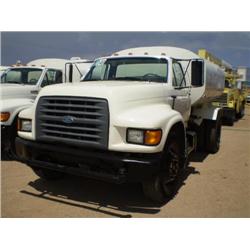 FORD F800 2,000 GALLON S/A WATER TRUCK, s/n 1FDXF80C1VVA02285: