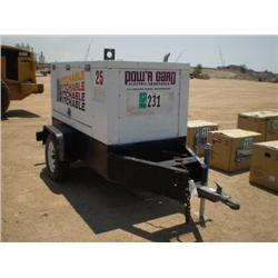 POWER GUARD TS25II20KW PORTABLE DIESEL GENERATOR, s/n F943181:
