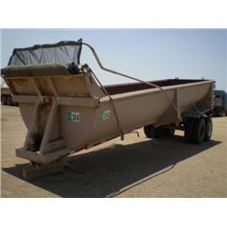 CHALLENGE COOK SDS28RR 28ft T/A FRAMELESS DEMOLITION END DUMP TRAILER, s/n A9658: