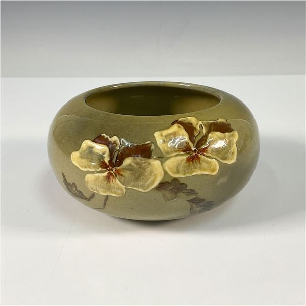 Rookwood Pottery Bowl, Signed, Floral Low Relief Design 214C