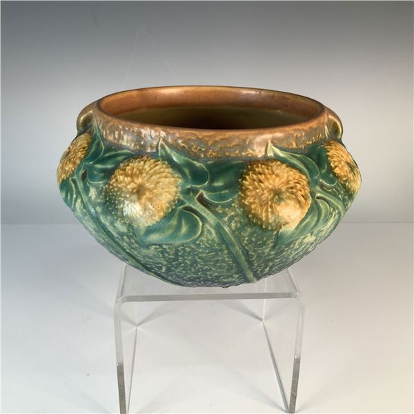 Roseville Pottery Sunflower Bowl, Model 192-4