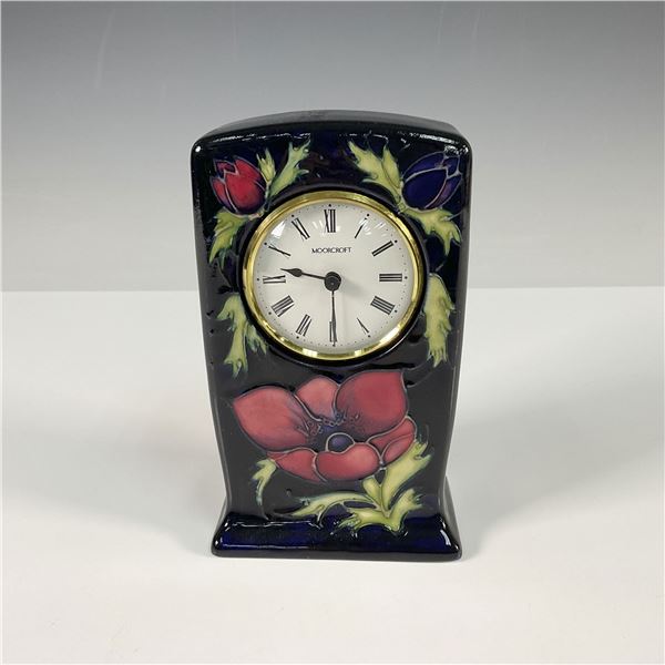 Moorcroft Pottery Anemone Table Clock