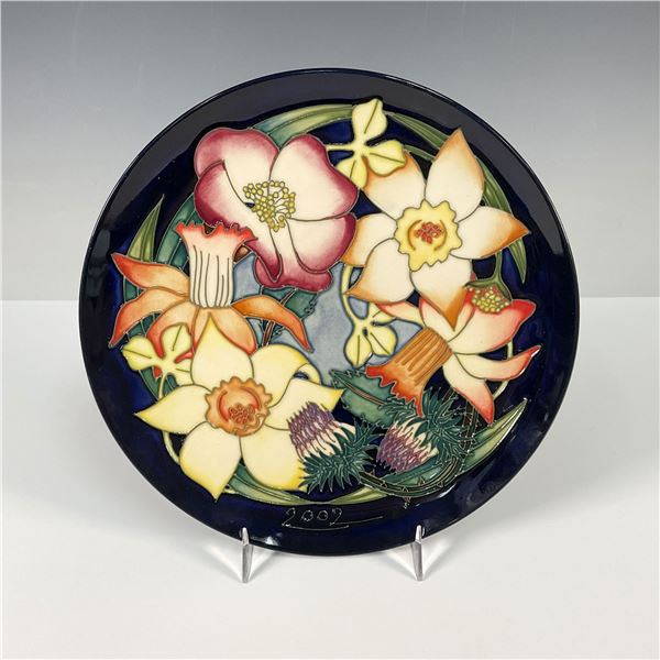 Moorcroft Pottery by Emma Bossons 2002 Plate, Golden Jubilee