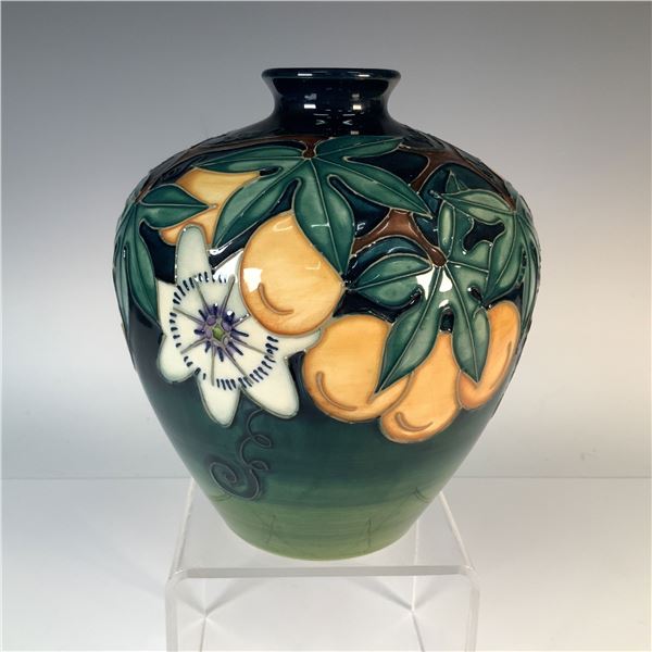Moorcroft Pottery Vase, Passion Fruit Design