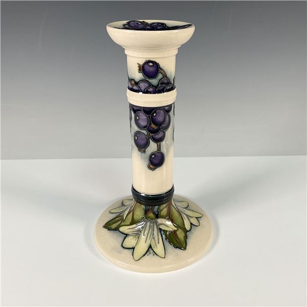 Moorcroft Pottery, Grape Candlestick, Hand-Painted 8H, Signe