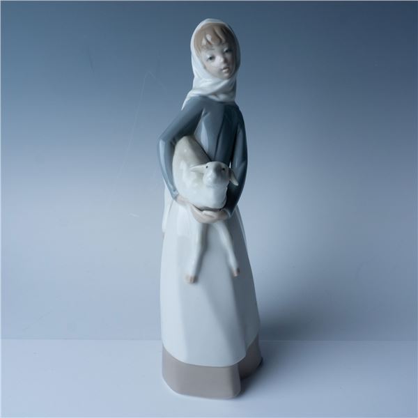 Lladro Porcelain Figurine, Girl with Lamb 1004584