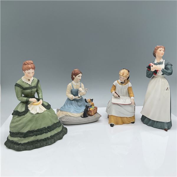 4pc Franklin Porcelain Figurines, Little Women Series