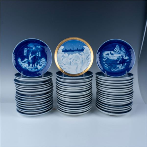 54pc Bing & Grondahl and Royal Copenhagen Christmas Plates