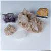Image 1 : 5pc Mineral Rock Grouping Including Amethyst and Quartz