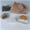 Image 5 : 5pc Mineral Rock Grouping Including Amethyst and Quartz