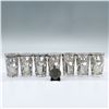 Image 4 : 7pc Mexican Sterling Overlay on Glass Shot Glasses