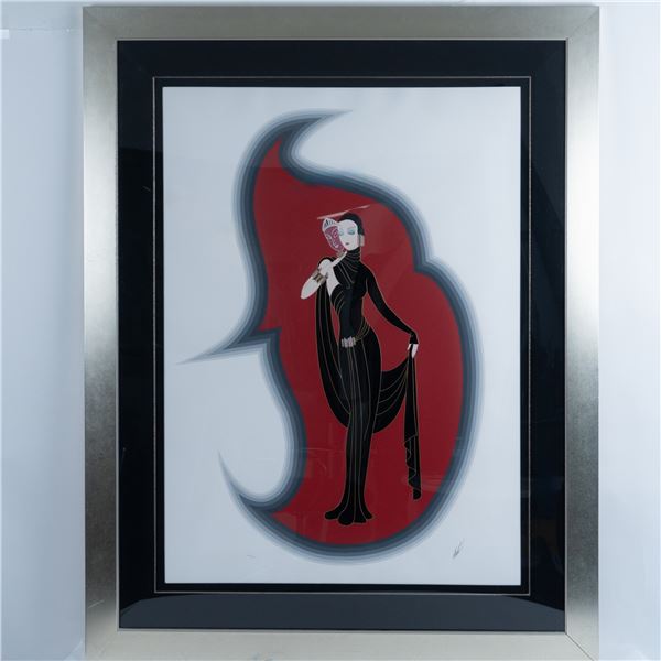 Erte, Original Color Serigraph on Paper, Crystal Mask Signed