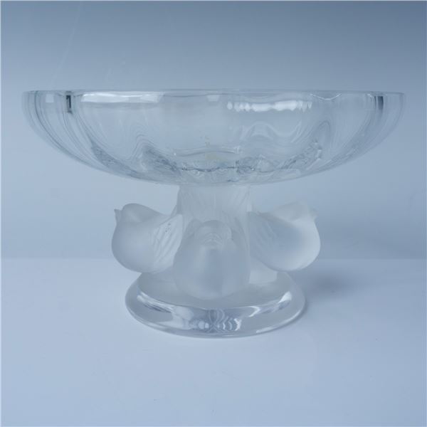 Lalique Nogent Frosted Crystal Compote