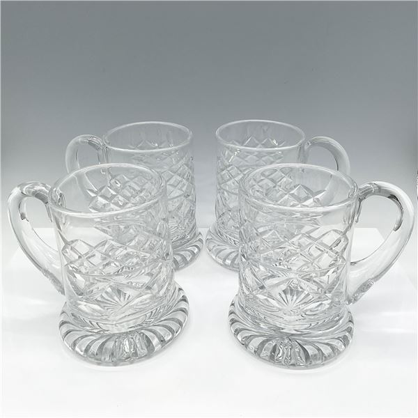 4pc Crystal Cut Beer Tankards