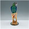 Image 1 : Swarovski Crystal Macaw Figurine on Custom Wooden Stand