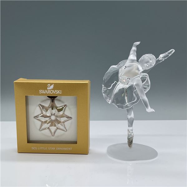 2pc Swarovski Crystal Figurine and Ornament Set
