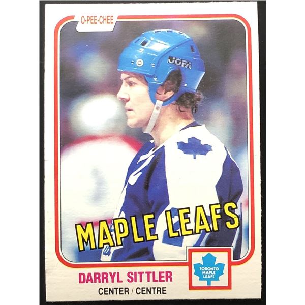 1981-82 O-PEE-CHEE DARRYL SITTLER (HOF)