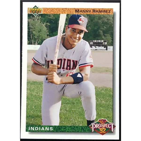 1992 UPPER DECK MANNY RAMIREZ (HOF) ROOKIE CARD