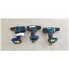 Image 1 : 3 CORDLESS MAKITA DRILLS, NO BATTERIES