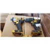Image 2 : 2 DEWALT CORDLESS 20V DRILLS AND ONE IMPACT GUN, NO BATTERIES