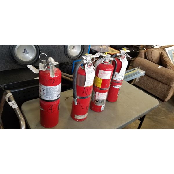 LOT OF 4 FIRE EXTINGUISHERS