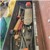Image 3 : METAL TOOLBOX OF VINTAGE LOGGING SUPPLIES