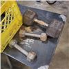 Image 2 : CRATE OF HOCKEY PUCKS AND FREE WEIGHTS
