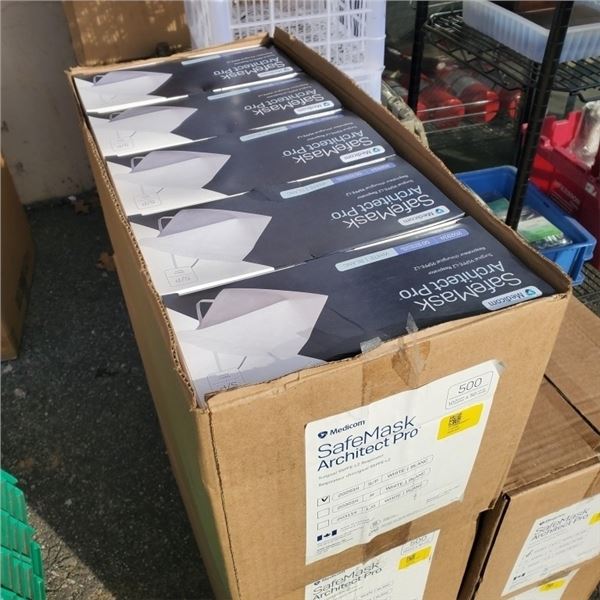 BOX OF NEW DISPOSABLE MASKS