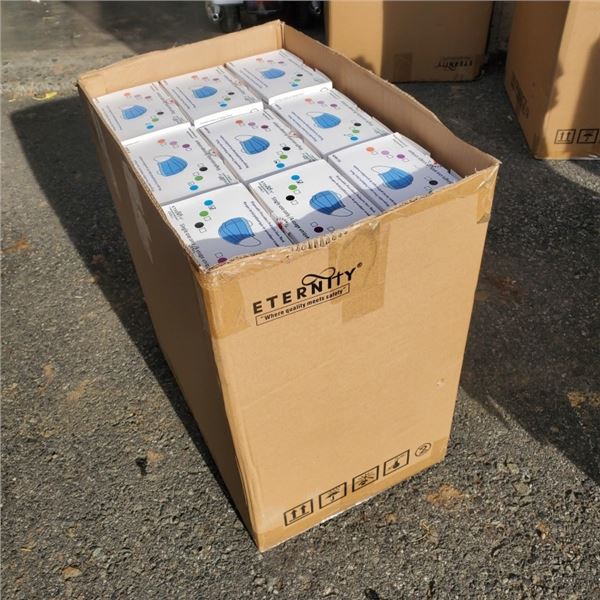 BOX OF NEW DISPOSABLE MASKS