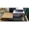 Image 1 : BLACK MONITOR RISER, BLACK UNDER DESK LEG CLAMP PC MOUNTAND WHITE PROJECTOR CEILING MOUNT