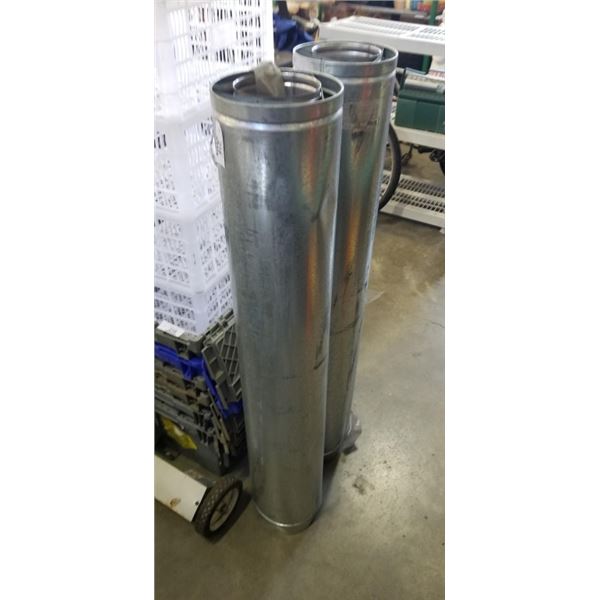 2 METAL VENT PIPES 48" TALL