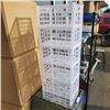 Image 2 : 6 STORAGE TOTES WITH BUILT-IN LIDS AND 6 STACKING CRATES