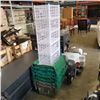 Image 1 : 7 STORAGE TOTES WITH BUILT-IN LIDS AND 6 STACKING CRATES