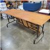 Image 2 : 2 FOLDING WOOD TABLES