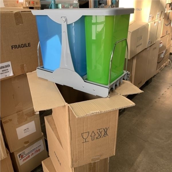 NEW MARINA BARON TANDEM 2 BIN UNDER CABINET WASTE SYSTEM