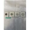 Image 2 : 1947 CANADIAN COINS 25 CENT AND 10 CENT PLUS 5 CENT AND 1 CENT KING GEORGE VI .800 SILVER