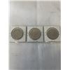 Image 2 : 3 CANADIAN CENENNIAL DOLLARS 1970 MANITOBA, 1971 BC, 1973 PEI