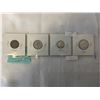 Image 2 : 1944 CANADIAN SILVER COINS 25 CENT AND 10 CENT PLUS VICTORY NICKEL AND 1 CENT .800 SILVER