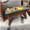 Image 2 : WOODEN PAINTED STEP STOOL AND SHOE RACK