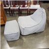 Image 2 : BEAN BAG CHAIR WITH MATCHING OTTOMAN